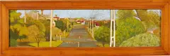 Michael Shepherd, Untitled – Auckland Street Scene, oil on board