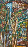 Philip Clairmont, Corner of the Bedroom Window, oil on jute laid onto board