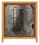 Untitled – Port Chalmers Painting by Ralph Hotere, acrylic on steel in original Colonial villa window frame, offered Nov 2019