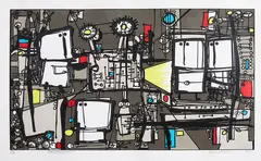 Ted Dutch, Projectionist, silkscreen print, 7/50