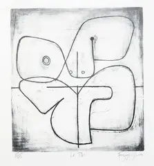 Le Tiki by Dick Frizzell, lithograph, 27/40, sold Sep 2019