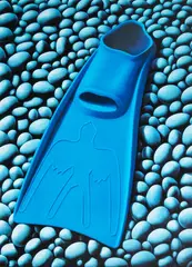 Blue Flipper by Michael Smither, screenprint, A/P, sold Sep 2019