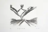 Tony Fomison, Fat lips and thin lips, lithograph, 9/12