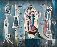 Jennifer Dolezel, Night Shift, oil on canvas