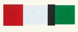 Milan Mrkusich, Journey Four (small) 1986 (version one), acrylic on card, four parts