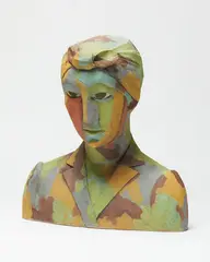 Ann Verdcourt, Wartime Nora, ceramic with matt fired-on colour