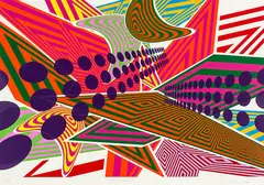 Data Attraction I by Sara Hughes, screenprint, 16/25, offered Sep 2019