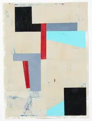 Untitled by Tony de Lautour, acrylic on printed paper, 2011, sold Sep 2019