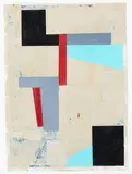 Untitled by Tony de Lautour, acrylic on printed paper, 2011, sold Sep 2019