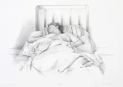 Sleeper by Grahame Sydney, etching, 25/75, offered Sep 2019