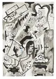 Bill Hammond, Horoscope 2, mixed media on paper