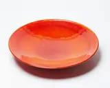 Graham Ambrose, Large bowl, earthenware with rich orange sun glaze