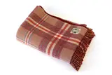 Early Kaiapoi Woollen MFG.Co, Travel rug, in red, pink-brown, blue and white