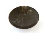Peter Stichbury, Large bowl, stoneware, wax resist decoration on tenmoku glaze