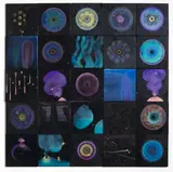 Prakash Patel, Untitled, mixed media on board, 25 parts