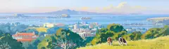 Simon Williams, Untitled – View of Rangitoto, oil on canvas