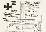 Colin McCahon, James K Baxter Festival 1973, lithograph