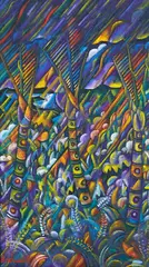 Untitled by Dean Buchanan, oil on hessian, offered Sep 2019