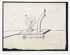 Physics fights Physically by Dick Frizzell, lithograph, 5/58, offered Sep 2019