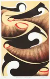 John Hovell, Manu Tava: Nesting Forms, lithograph, 15/26