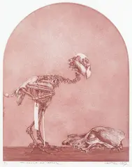 Moving the Ground with Your Mind by Gary Tricker, Muka print, 55/107, offered Sep 2019