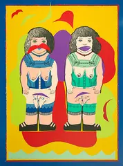 Donald Sinclair Driver, At the Beach, silkscreen print