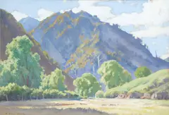 W. Basil Honour, Untitled (Summer Landscape), oil on board