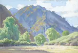 W. Basil Honour, Untitled (Summer Landscape), oil on board