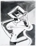 Pat Hanly, Torso P, ink and wash on paper