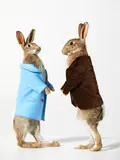 The Barefoot Potter Boy's Brigade by Michael Parekōwhai, taxidermied rabbits and felt, two parts (1999), offered Aug 2019