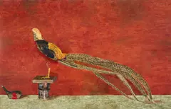 Michael Stevenson, Golden Left–Hander, oil on board
