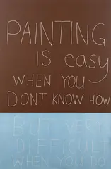 Painting is Easy by John Reynolds, oil paint marker and acrylic on canvas, sold Aug 2019