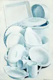 Dick Frizzell, Crockery Stack, oil on canvas