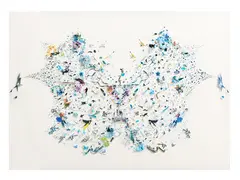 Peter Madden, In Great Excitement Two Hummers Split A Sun Swarm, found images on perspex
