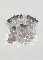 Top Warble by Kushana Bush, gouache and pencil on paper, sold Aug 2019
