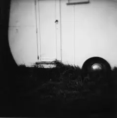 Caravan at Taupo by Peter Peryer, gelatin silver print, sold Aug 2019