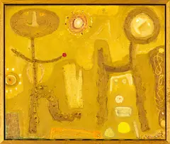 Michael Illingworth, An Offering to the Queen of a New Land, mixed media on canvas