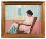 Clas Edvard Friström, Portrait of the Artist’s Wife, Margaret, oil on canvas