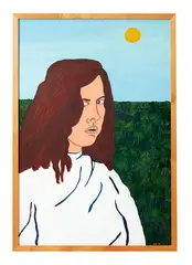 Head of a Girl by Jeffrey Harris, oil on board, offered Aug 2019