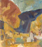 Toss Woollaston, McFedries Farm, Riwaka, oil on board
