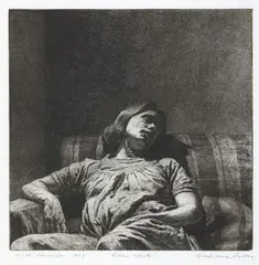 Grahame Sydney, Robin White, etching, 10/25
