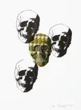 Max Gimblett, Courage, screenprint with gold foil on paper