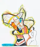 Pat Hanly, Bouquet to All Women, lithograph, 24/30