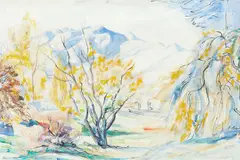 Robert Nettleton Field, Hakataramea Valley, South Canterbury, watercolour