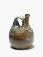 Stoneware pourer by Len Castle, with matt grey glaze over tenmoku, sold Jun 2019