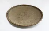 John Parker, Unglazed stoneware dish, with textured rim
