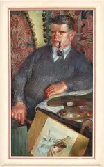 Anna Lois White, Portrait of James Turkington, oil on board