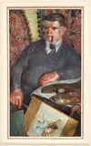 Anna Lois White, Portrait of James Turkington, oil on board