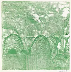 Untitled by Ian Scott, monoprint, sold Jun 2019