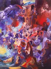 Acropolis by Myah Flynn, oil on canvas, offered Jun 2019
